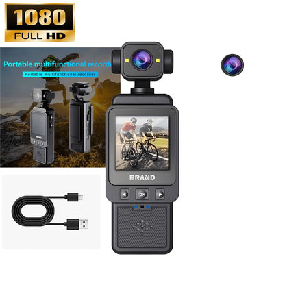 DV01 1080P-Labeled Action Camera with Wearable Clip, Rechargeable Body and Optional 32GB Memory Card