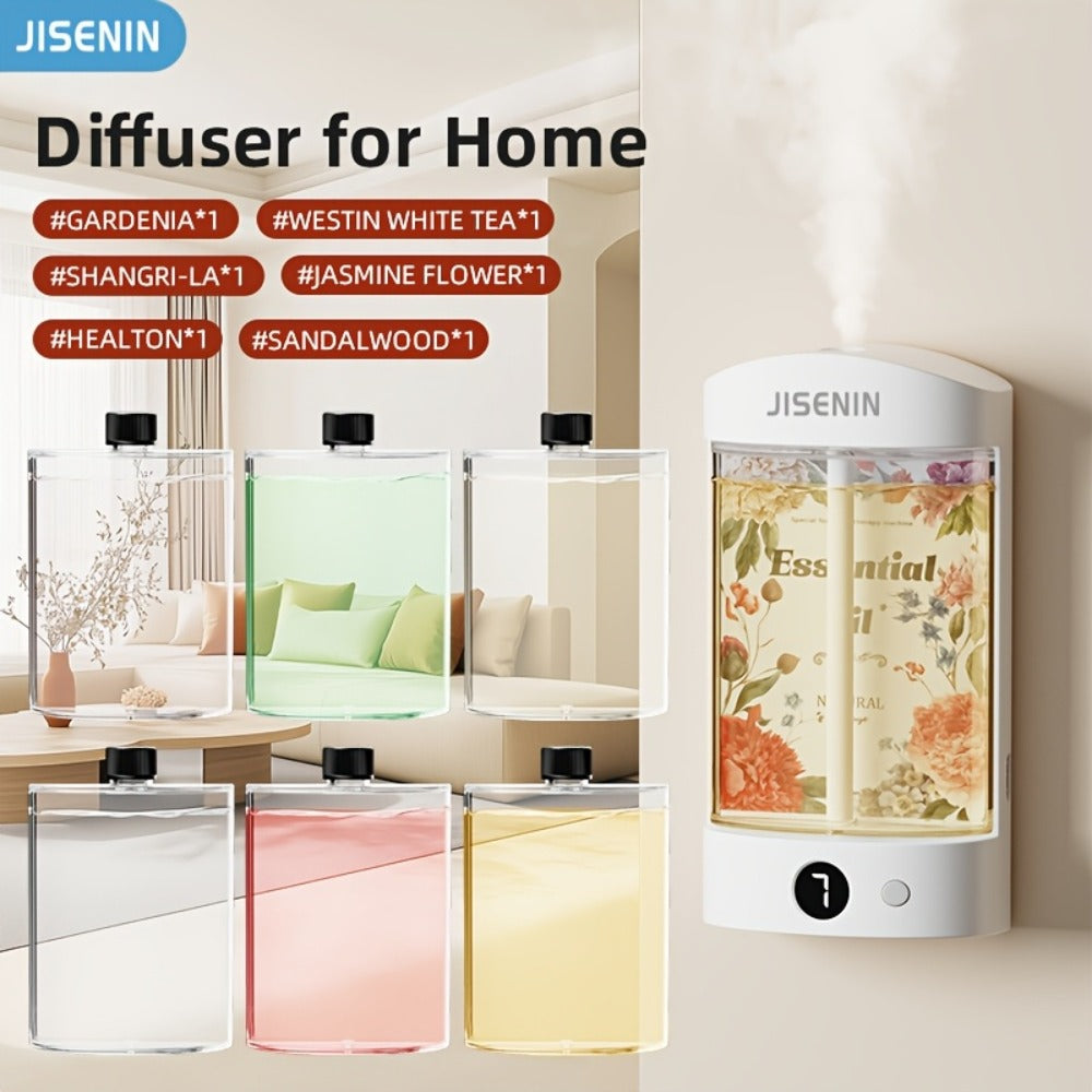 Mini Aroma Diffuser & Humidifier 2-in-1 Portable USB Rechargeable, 7-Level Timer, Silent Operation