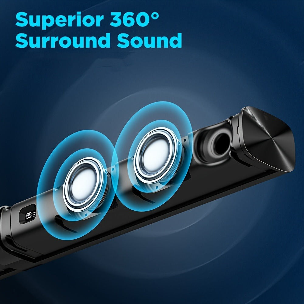 Mighty Rock 32-Inch Detachable TV Soundbar and Subwoofer Set with ARC, Optical, AUX and Remote Control