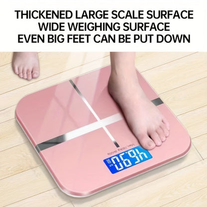 Square Digital Bathroom Scale in Black or Pink with Basic, No-Battery and USB-Charging Options