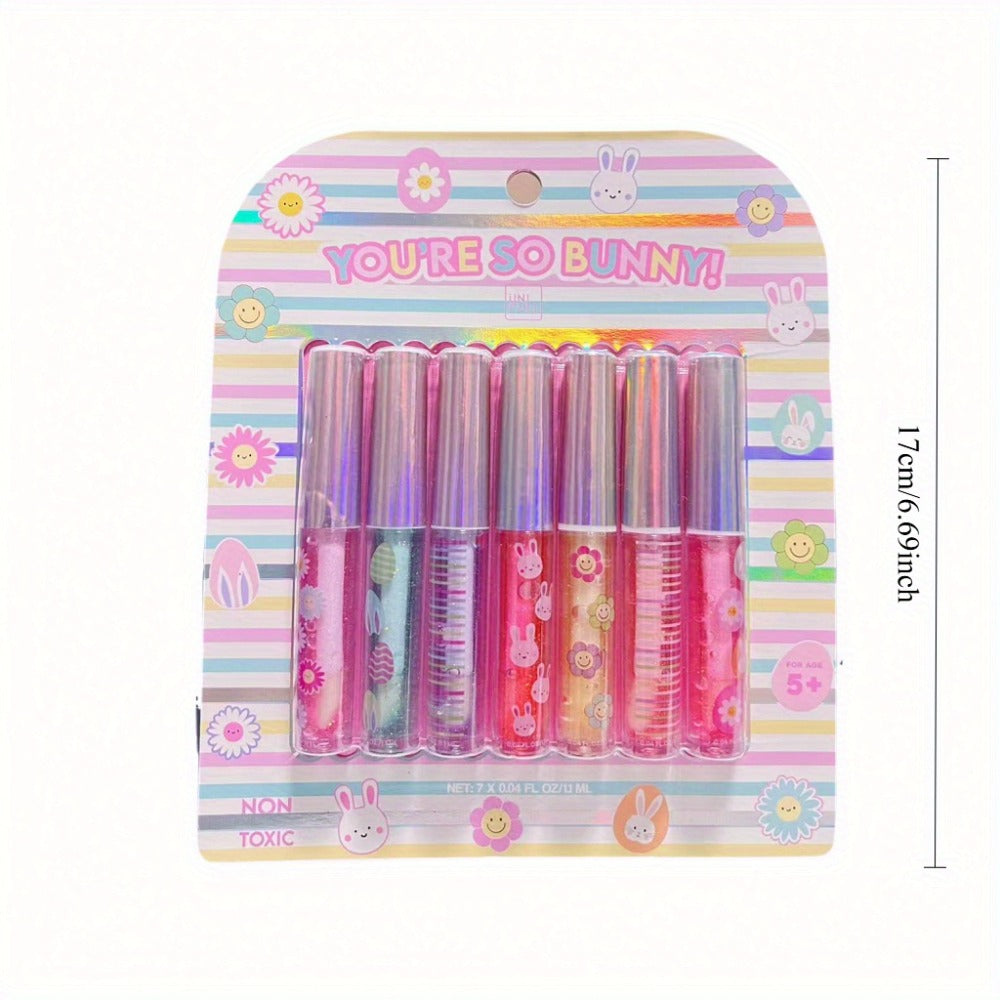 Lip Balm 7-Flavor Mini Gift Box with 0.04oz Twist-Up Tubes and Colorful Display Box Packaging