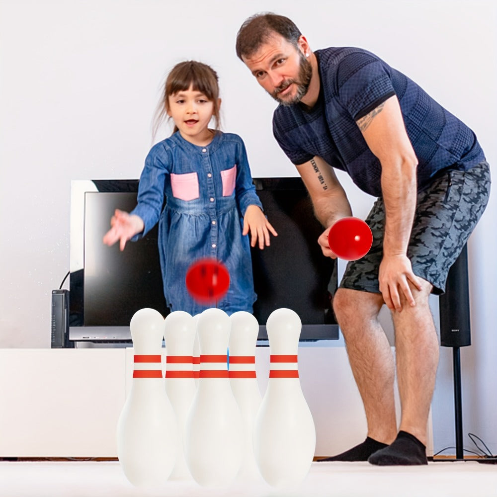 12-Piece Light-Up Bowling Set with 10 Glowing Pins, 2 Balls and 7.87-Inch Pin Height for Indoor or Outdoor Play