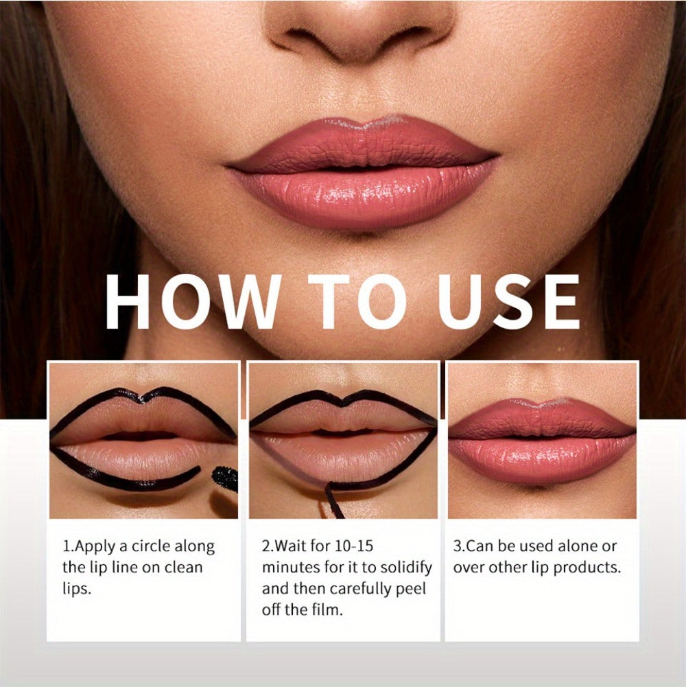Four-Color Two-in-One Lip Stain Pen Set with Liner Tip and Matte Finish for Daily Makeup Looks