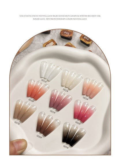 Gel Nail Polish 9-Color Mini Grid Sets for Ombre and Patting Art in 5 Curated Collection Options