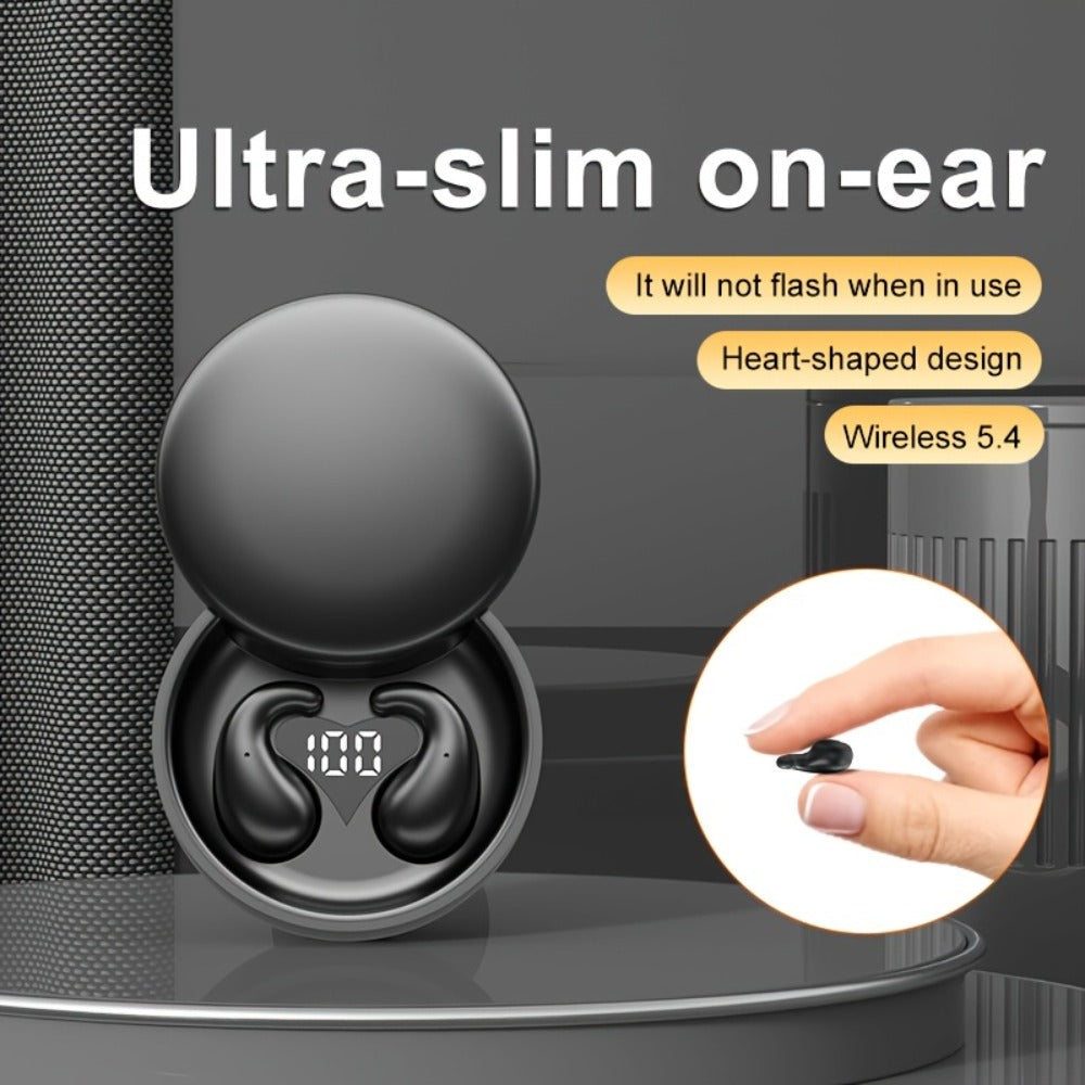 Invisible Sleep Earbuds Bluetooth 5.4 Ultra Thin Mini Wireless Earphones – No Latency Gaming Intelligent Noise Reduction Ultra Long Battery Life Comfortable In-Ear for Side Sleepers Work Travel