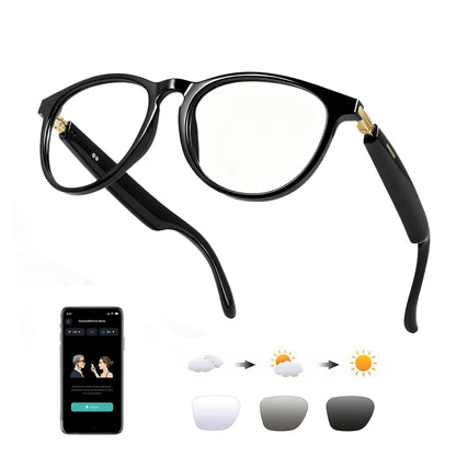Smart Glasses 160-Language Translation Eyewear with Bluetooth 5.3 Open-Ear Audio and 18 Frame Options