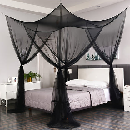 Bed Canopy Mosquito Net - Princess Canopy for Beds with Curtains, Sheer Bed Drapes for Indoor Outdoor Use