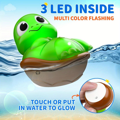 Sea Animal Light Up Bath Toys for Babies & Toddlers – 6/10 Pcs Color-Changing Floating Bathtub Toys, Sensory Water Pool Toys for Boys & Girls, Fun Bath Time Gift Set (Random Colors)