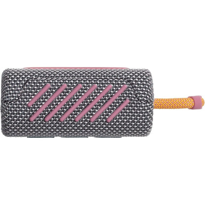 JBL Go 3 IP67 Waterproof Portable Bluetooth Speaker, Big Audio & Punchy Bass, 5-Hour Playtime, USB-C Fast Charge, Rugged Fabric Design with Carry Loop for Outdoor Travel Beach Shower
