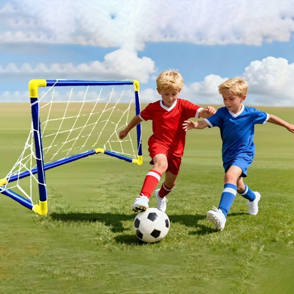 Kids Soccer Goal Set 2 Balls 2 Goals Portable Easy-Assemble Youth Soccer with the Listed Color, Size or Set Options for Everyday Use