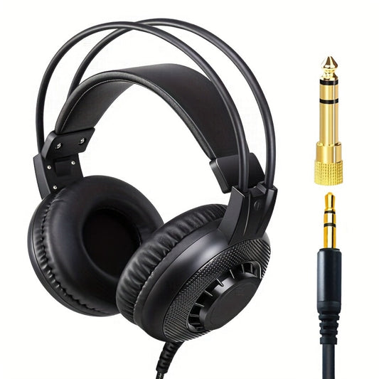 Wired Over-Ear Studio Gaming Headphones with Boom Arm Microphone – Hi-Res Audio Noise Cancellation Detachable Cable for PC PS4 Xbox Zoom Skype DJ Smartphone Tablet Home Office