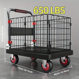 Black 650lb Fence Cart
