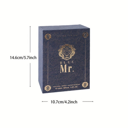 Men's Cologne Spray – Mr. Blue Lion Long Lasting Masculine EDT, Fresh Woody Scent for Sports Business Romance, Elegant Gift for Him