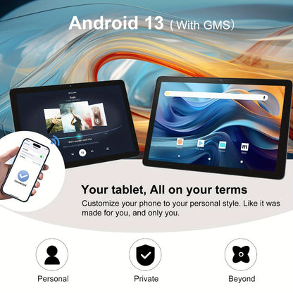 11 Inch Android 15 Business Tablet WiFi 6 – Gemini AI, Octa-Core, 4GB/8GB RAM 64GB/128GB ROM, Dual Camera, Stereo Speakers, USB OTG, Ad-Free, Long Battery, 2026 Model Grey
