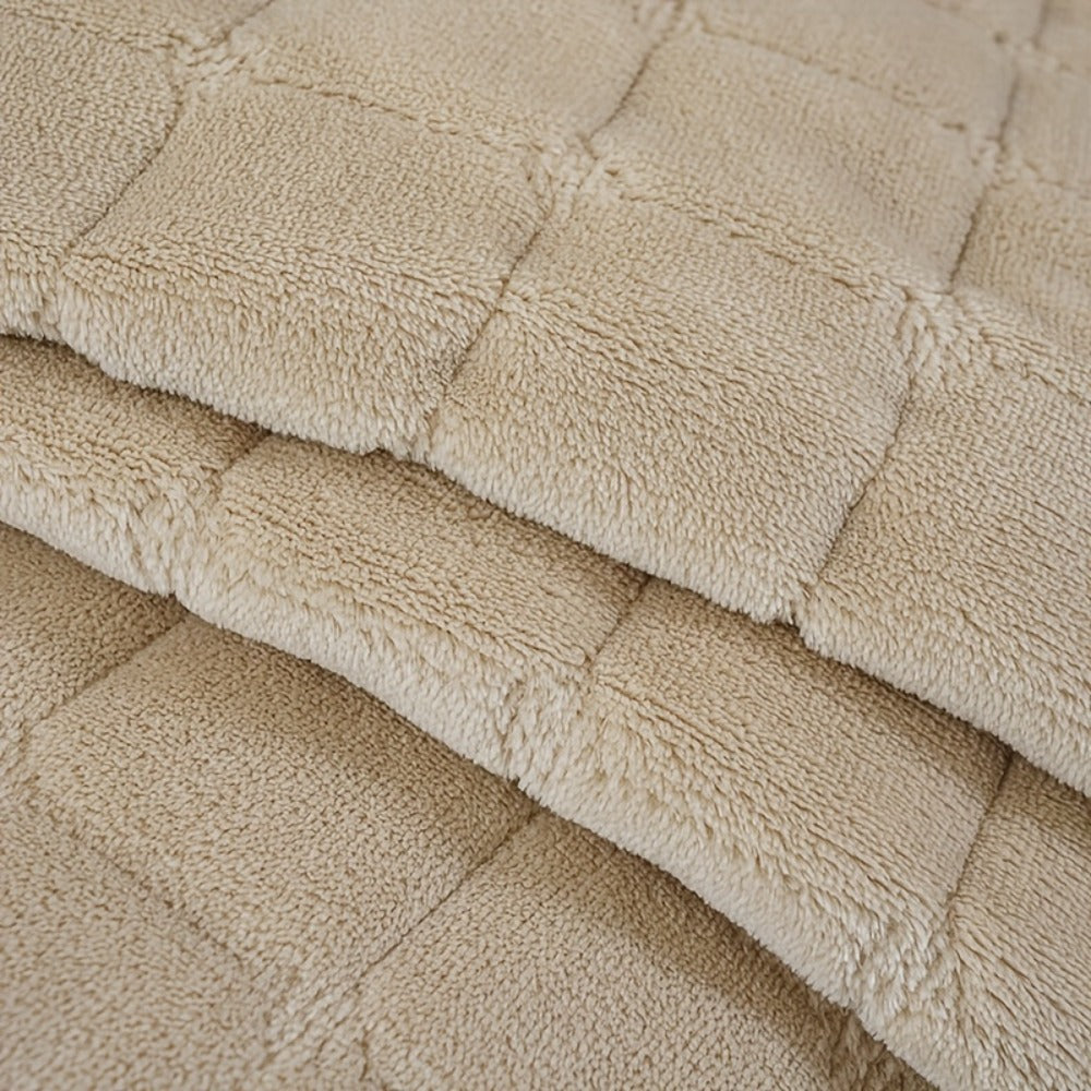 Plush Sofa Cushion Cover in Coffee, Gray or White with Two-, Three- and Four-Seat Size Options