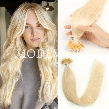 U-Tip Wavy Hair Extensions in 12, 14, 16, 18 or 20 Inch Lengths and 11 Protected Color Labels