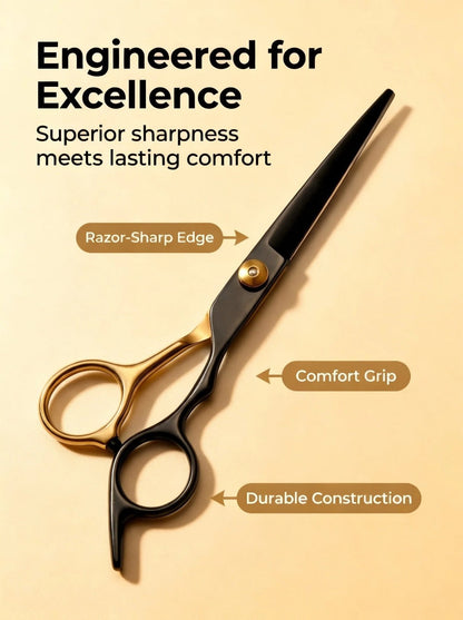 13-Piece Hair Cutting Scissors Kit with Straight and Thinning Shears, Combs, Cape and Storage Case