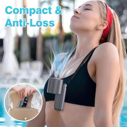Foldable Handheld Fan with Contact Cooling Plate, Digital Display, 1-100 Speeds and Six Styles