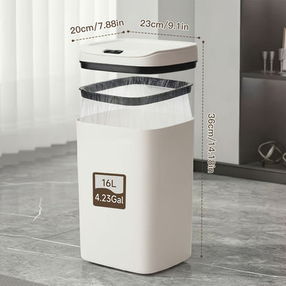 Motion Sensor Trash Can Touchless – Smart Hands-Free Trash Bin with Sealing Lid & Odor-Blocking Technology, Trash Bag Fixing Ring, Easy Clean Durable Design for Kitchen, Office & Bathroom