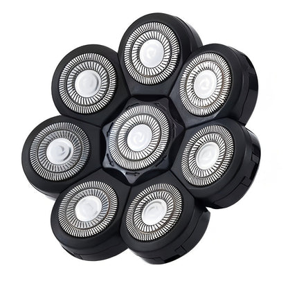Electric Shaver 8D Floating Rotary Head with IPX5 Wet/Dry Use, LED Display and Two Grooming Set Options