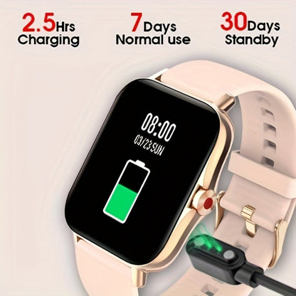 Women's Smartwatch with Voice Assistant, Message Alerts, Sport Modes and Dual Silicone Straps