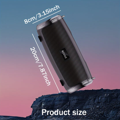 Portable Bluetooth Speaker BCUOZ with 3D Stereo Configuration, TWS, Hands-Free Calls, FM, AUX, USB and TF