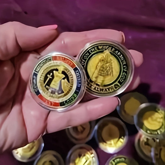 Armor of God Challenge Coins 20 Pack Golden – Christian Prayer Commemorative Coins, Faith Gift for Men & Women, Church Bible Study VBS Sunday School Stocking Stuffer Confirmation Gift