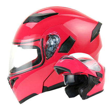 Motorcycle Modular Full Face Helmet Flip Up Dual Visor Inner Smoked Shield Lightweight Aerodynamic Thermoplastic Shell Removable Washable Interior for Men Women, Multiple Colors S M L XL