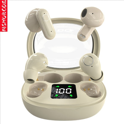 Four-Earbud Wireless Set with Two In-Ear Styles, Digital Charging Case and Three Color Options