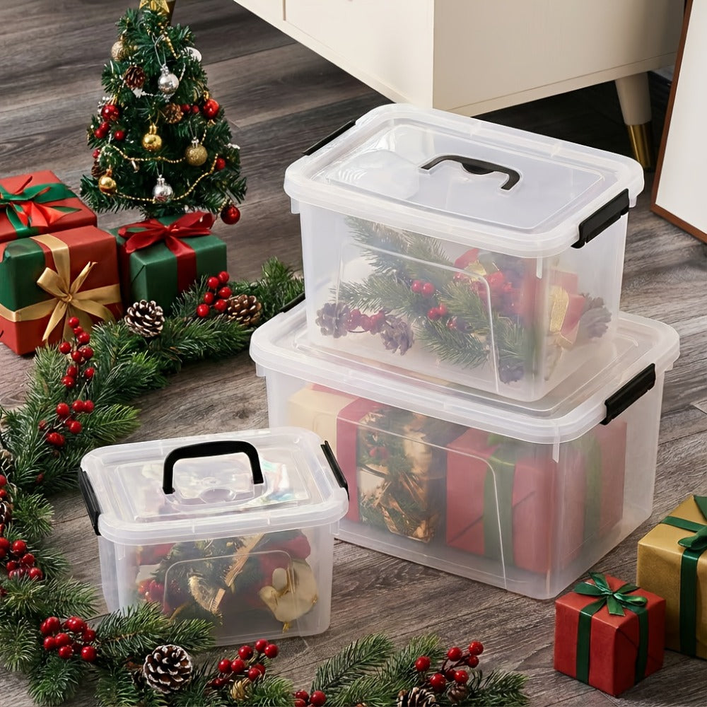 Stackable Clear Plastic Storage Bins with Lids – 6 Pack Large Capacity Clip-On Lid Containers for Home, Closet, Office & Garage Organization (12.7qt / 20.8qt)