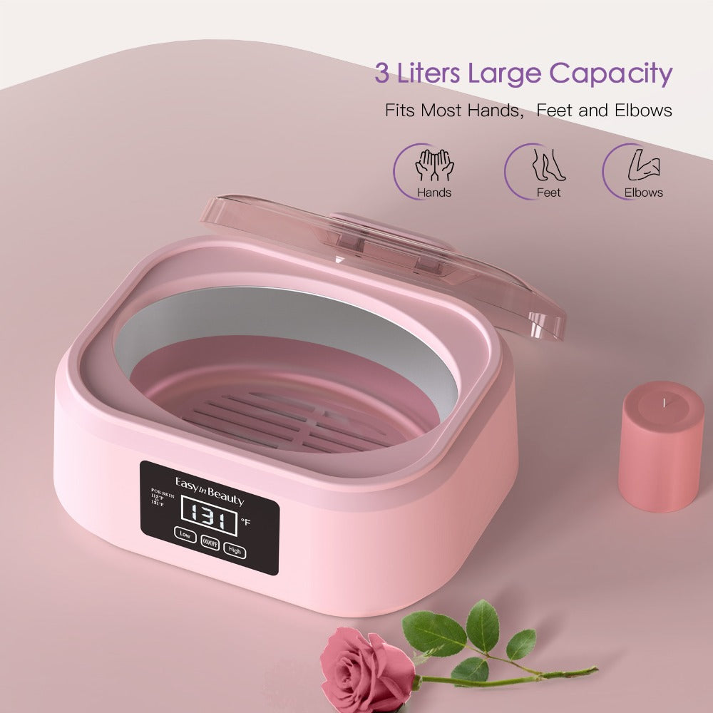 Paraffin Wax Warmer Kit 3000ml Touchscreen for Hands & Feet – Includes 6 Packs Refill Wax, Hot Wax Spa Bath for Arthritis Pain Relief & Deep Skin Moisturizing, Home Salon Use Purple Pink White Green Black