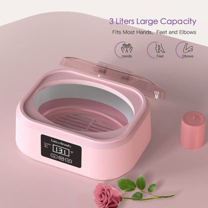 Paraffin Wax Warmer Kit 3000ml Touchscreen for Hands & Feet – Includes 6 Packs Refill Wax, Hot Wax Spa Bath for Arthritis Pain Relief & Deep Skin Moisturizing, Home Salon Use Purple Pink White Green Black