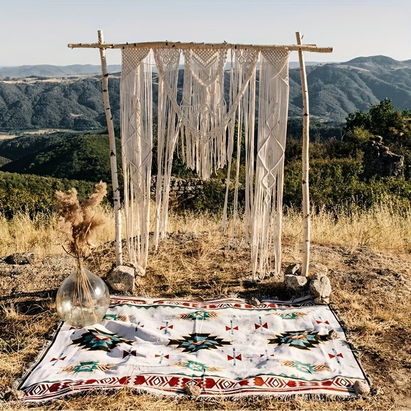 Sucre Pattern Outdoor Blanket in Protected 35.43-Inch Square or 35.4 x 70.9-Inch Rectangular Sizes