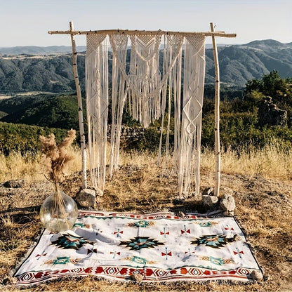 Sucre Pattern Outdoor Blanket in Protected 35.43-Inch Square or 35.4 x 70.9-Inch Rectangular Sizes