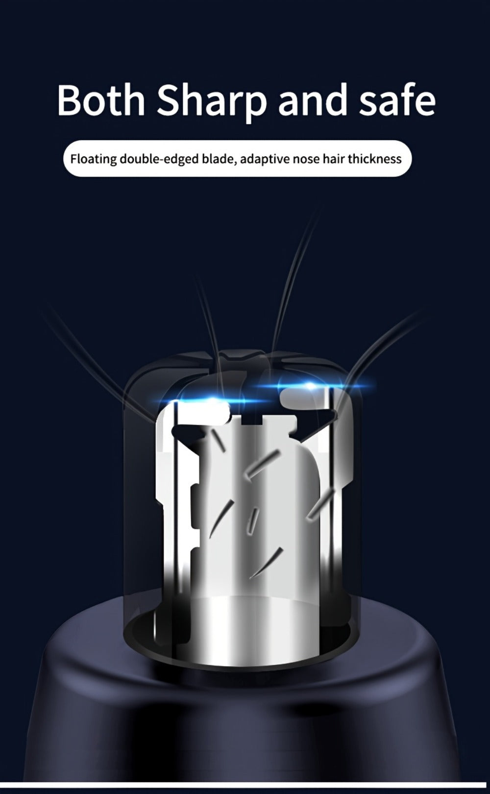 Rechargeable Nose, Ear and Eyebrow Hair Trimmer with LED Display in Two Exact Checkout Configurations