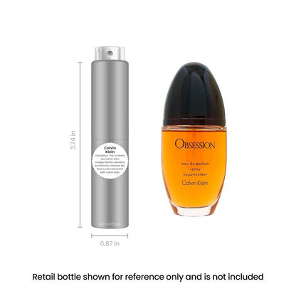 Eau de Parfum Calvin Klein Obsession for Women 5ml in Slim Gold Travel Atomizer for Daily Wear