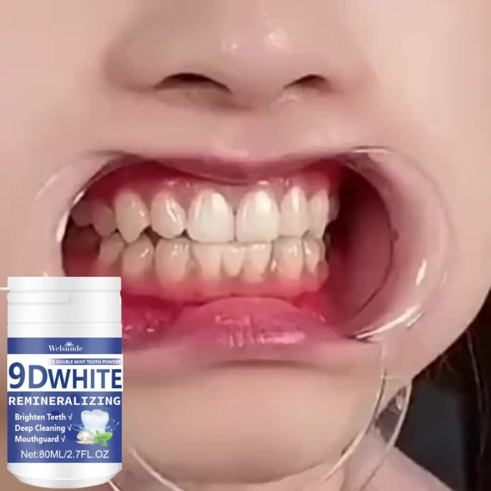 Hydroxyapatite Tooth Powder 2-Pack Remineralizing Fluoride-Free Deep Cleaning Whitening Mint Toothpowder for