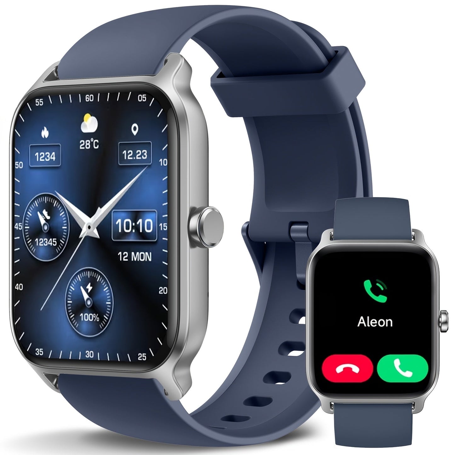 Smartwatch – with Built-in Alexa FAWEIO 1.8" HD Touch Screen, Bluetooth Calling, 100+ Sport Modes, Fitness Tracker Heart Rate Sleep…