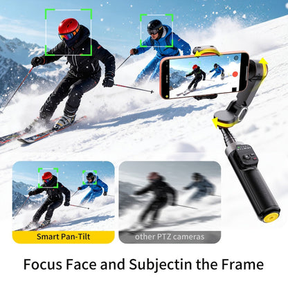 AOCHUAN Foldable 3-Axis Gimbal Stabilizer with Extendable Pole & Panoramic Gesture Control – AI Face Tracking Phone Gimbal, Magnetic Wireless Remote, 360° Rotation for Vlogging, Live Streaming & Travel