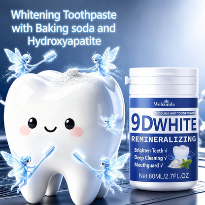 Hydroxyapatite Tooth Powder 2-Pack Remineralizing Fluoride-Free Deep Cleaning Whitening Mint Toothpowder for