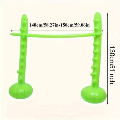 Green Inflatable Limbo Game with 148–150cm Bar Span and 130cm Uprights for Outdoor Parties