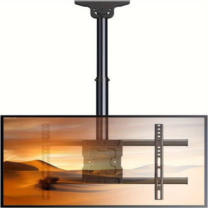 Ceiling TV Mount 37-75 Inch - 360° Swivel & Tilt Adjustable Bracket for Flat & Curved TVs up to, VESA 600x400mm