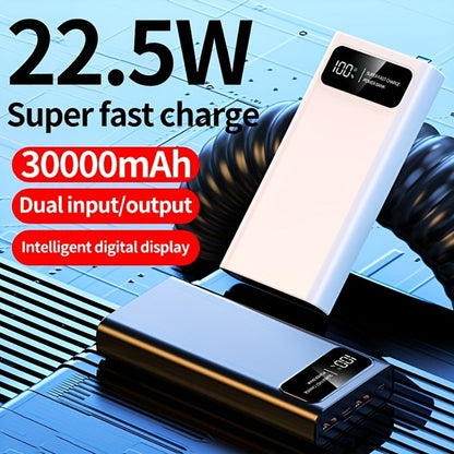 30000mAh Portable Charger with Bidirectional Fast Charging Dual USB & USB-C Power Bank High Capacity Battery Pack for iPhone Android Samsung Tablet Travel Outdoor Emergency