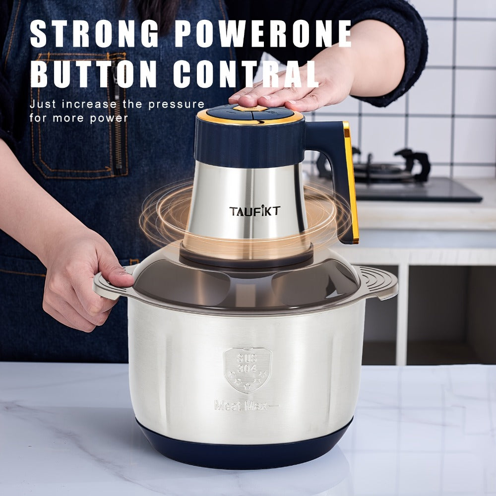 Electric Meat Grinder 5-Speed 6-Blade Food Chopper - 1.32 Gal Household Mincer for Meat Vegetables Garlic Puree Juice Noodles, Fast 6-Second Grinding, Food-Safe