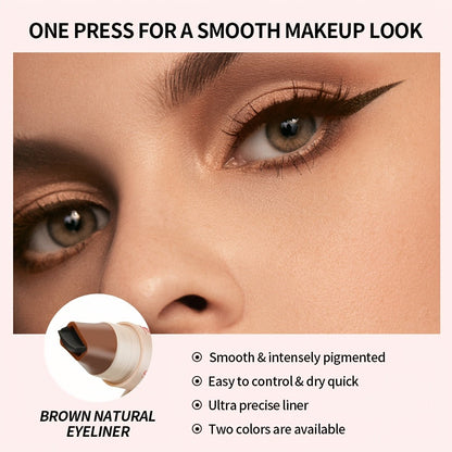 Double-Ended Wing Stamp Eyeliner Pen Three-Pack in Natural Black or Coffee Brown Color Options