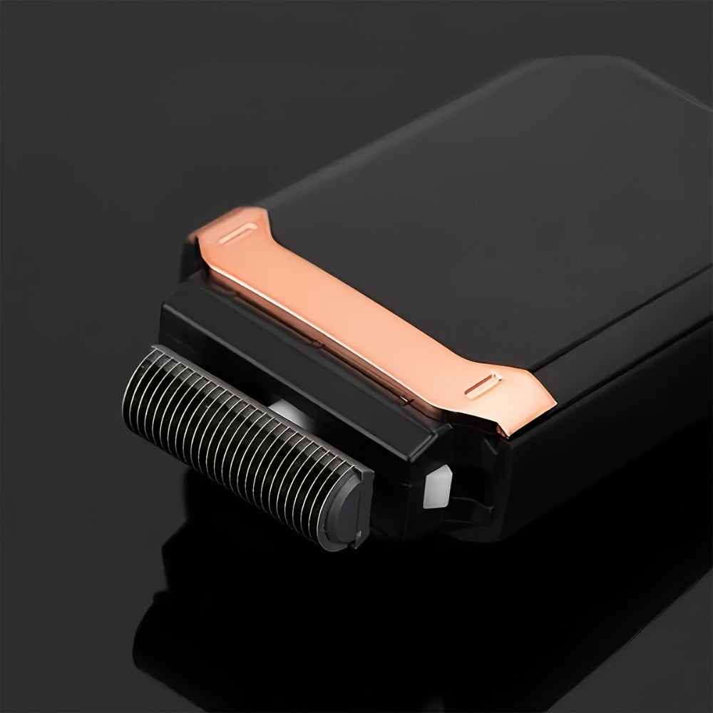 Black Foil Electric Shaver with Flip-Up Sideburn Trimmer, Rechargeable Body and 3.8-Inch Pictured Height