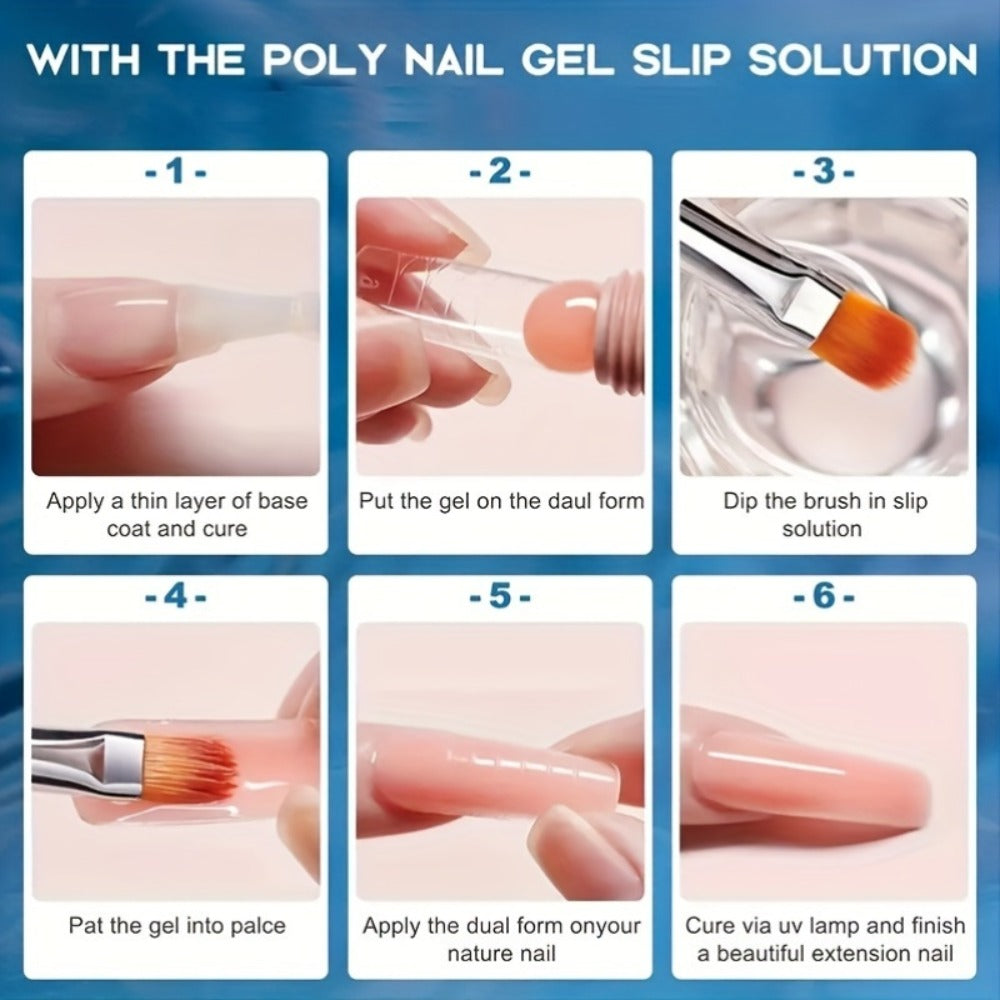 75 ml Poly Gel Slip Solution with Container for Nail Extension Gel Shaping and Home Manicure Use