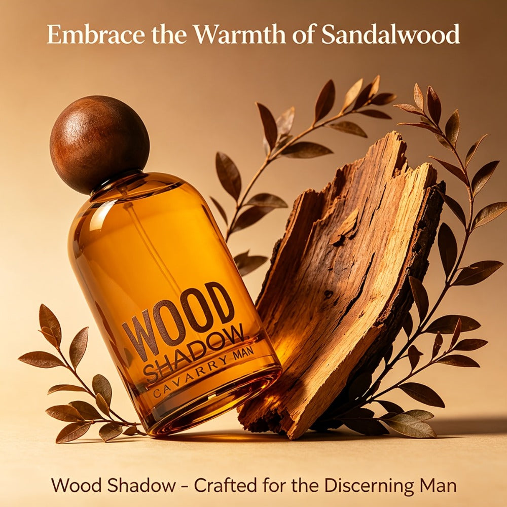 Perfume for Men Wooden-Bottle Spray with a Documented Woody Sandalwood Profile and Two Options