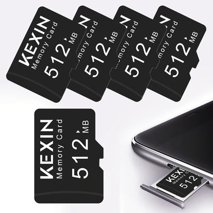 KEXIN MicroSD Memory Card 5-Pack in 128MB, 256MB or 512MB Capacity Options with One Full-Size SD Adapter