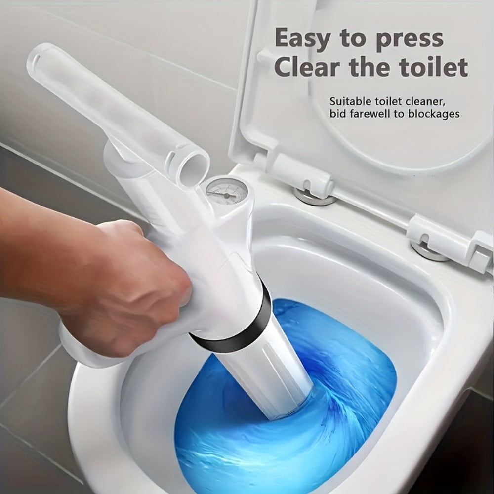 Drainage Spray Gun with Adjustable Pressure - Air Plunger Tool for Unclogging Toilets Sinks & Floor Drains